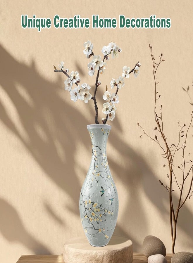 iselyn 3D Puzzle Vase for Adults, 160 Pieces Plastic DIY Unique Puzzle Flower Vase, Crafts for Adults, House Warming Gift Birthday Gifts for Flower Arrangements and Home Decor (Flowers and Birds) - Image 2